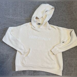 “Happy Vally" knitted oversized hoodie size small